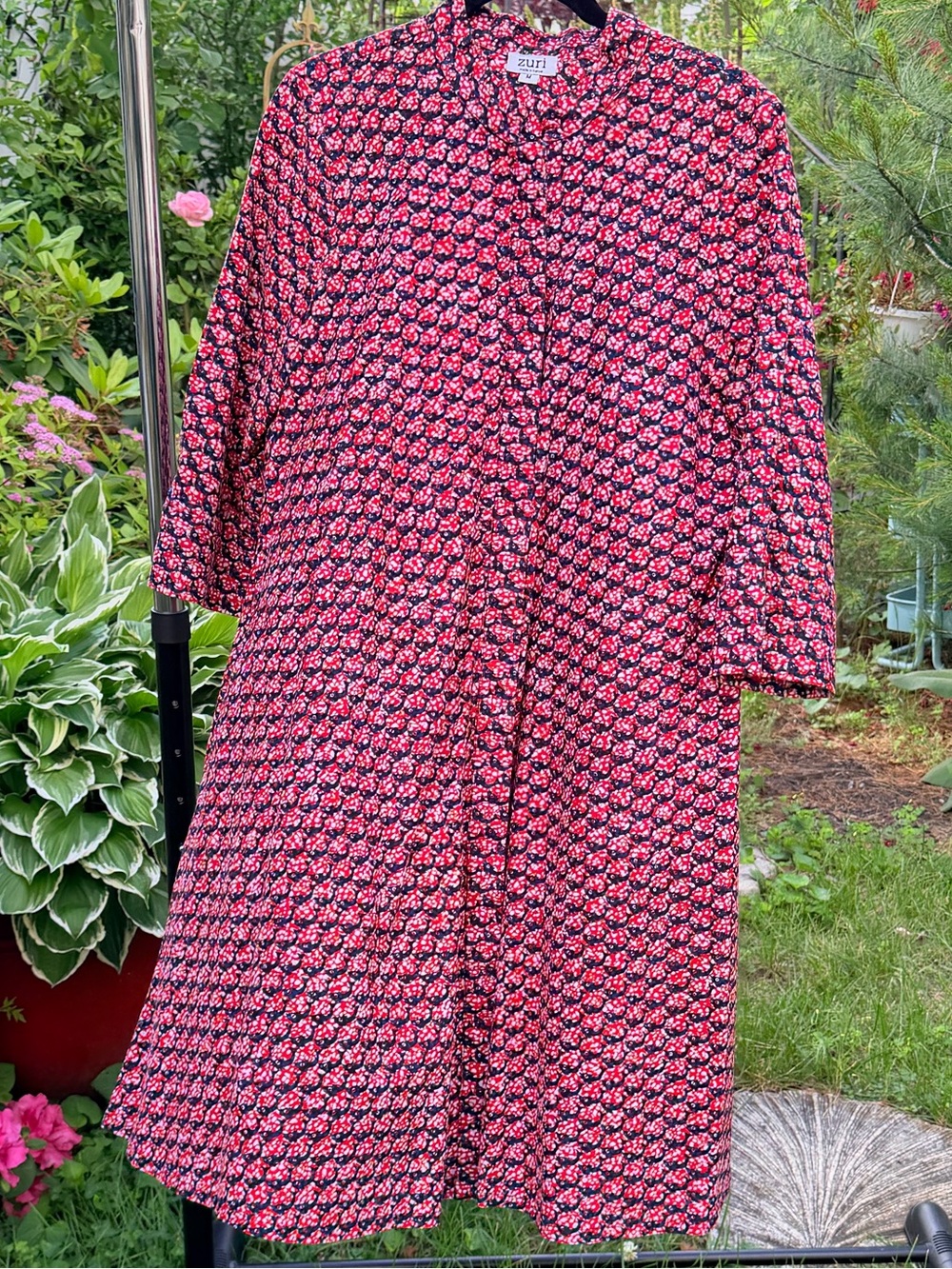 Zuri Kenya Cotton Dress, Fish print called “Schooled”
